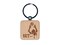 Volleyball Woman Set Sports Move Engraved Wood Square Keychain Tag Charm